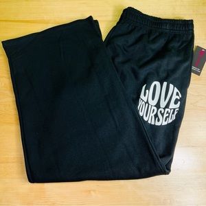 NOBO NWT “love yourself” sweatpants warm cozy size XXL